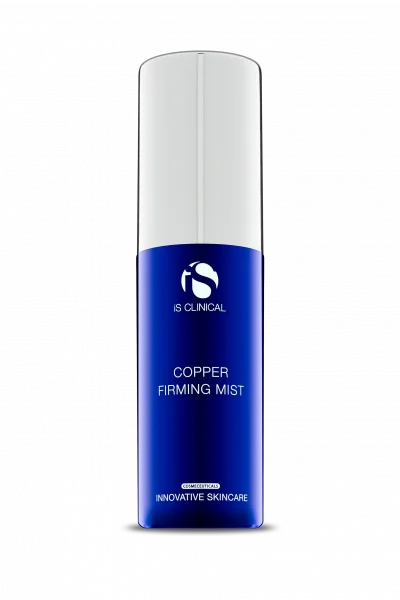 Blue and white bottle of firming mist. Vedanu wellness | skincare products