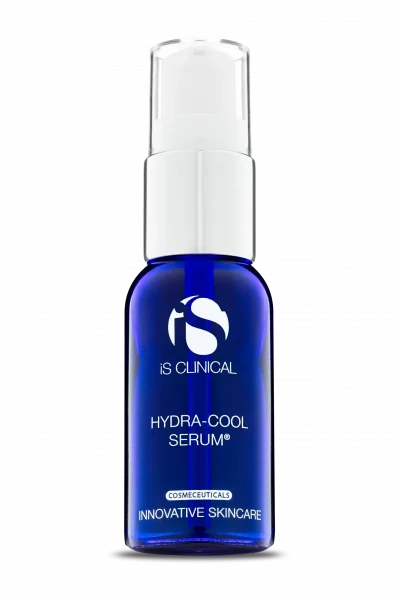 Blue skincare serum bottle on black background. Vedanu wellness | skincare products